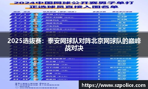 2025选拔赛：泰安网球队对阵北京网球队的巅峰战对决